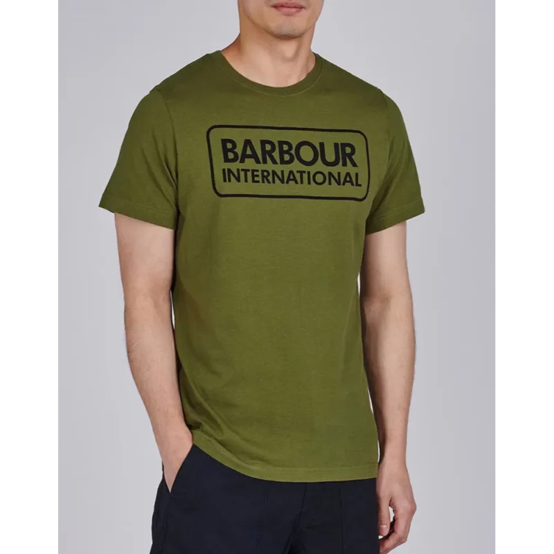 MTS0369GN16 B.Intl Essential large logo T shirt barbour prasino 5