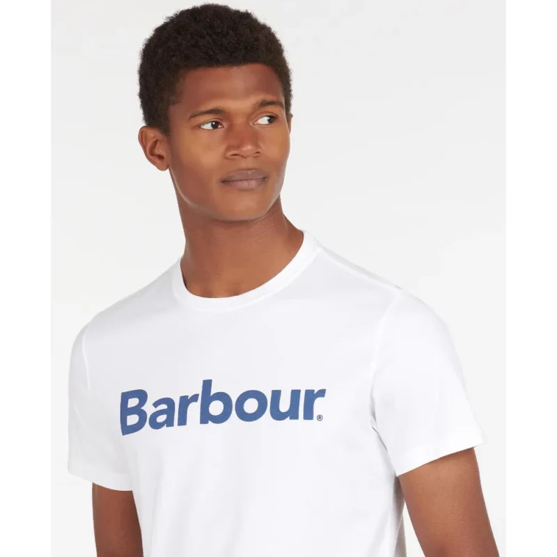 MTS0531WH51 barbour logo t shirt leuko 4