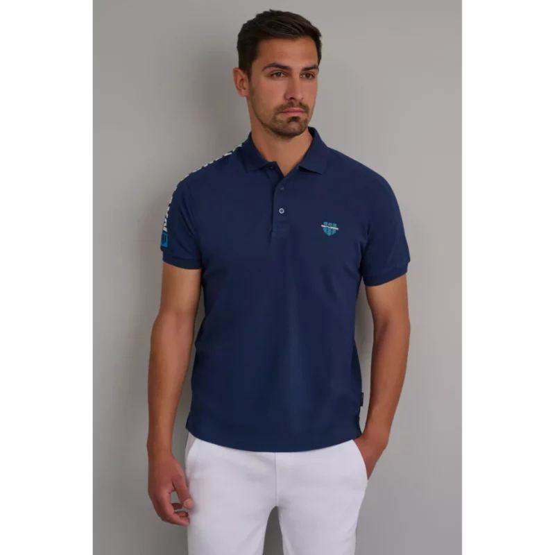 24GE.946 navy and green polo monoxromo custom fit md blue 1