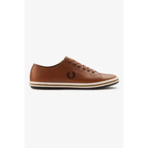 B4333 C55 fred perry papoutsia andrika dermatina kingston leather 22 kafe 1