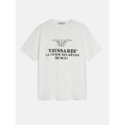 T shirt with lettering print TRUSSARDI JEANS 10 99 8055720127614 S