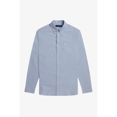 Fred Perry Ανδρικό πουκάμισο σε Oxford ύφασμα M4686 146 light smoke 2