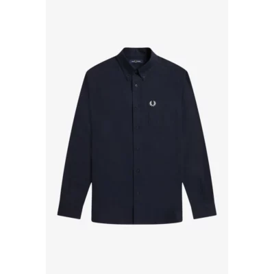 Fred Perry Ανδρικό πουκάμισο σε Oxford ύφασμα M4686 608 Navy 2
