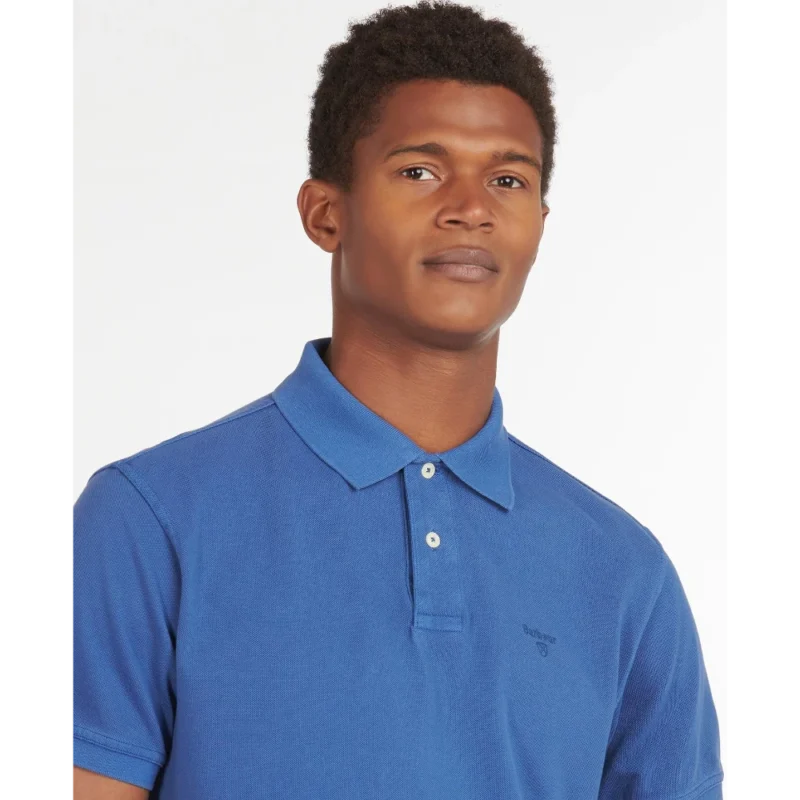 MML1127 BL97 andriko sports washed polo barbour marine blue 2