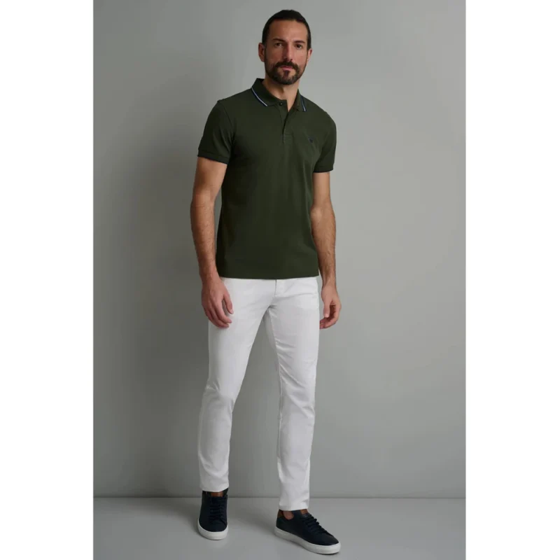 24GE.1114YL BOTTLE GREEN andriko polo navy and green young line contrast 1