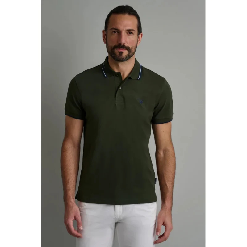 24GE.1114YL BOTTLE GREEN andriko polo navy and green young line contrast 4