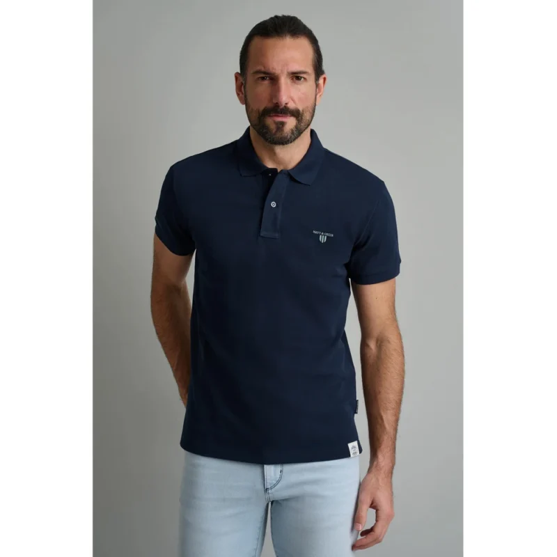 24GE.304YL.6 MARINE BLUE andriko polo navy and green young line 2