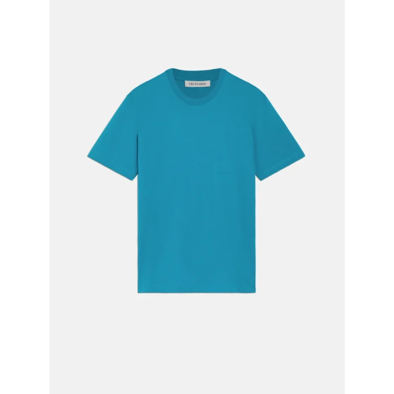 52T00722 1T005381 U060 andriko t shirt trussardi circular logo teal (1)