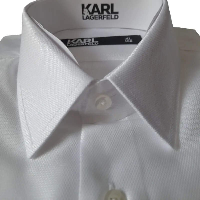605000 531609 10 karl lagerfeld πουκάμισο κανονικής εφαρμογής Λευκό (2)