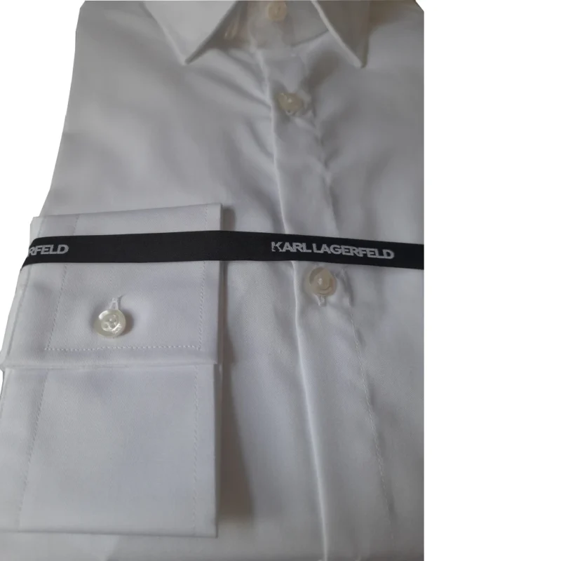 605003 534699 10 ανδρικό πουκάμισο karl lagerfeld slim fit White (2)