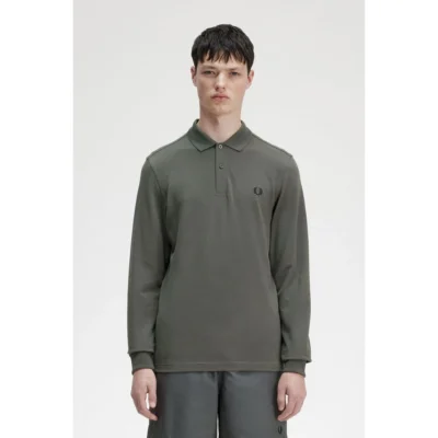 M6006 638 andriko polo plain fred perry field green (6)