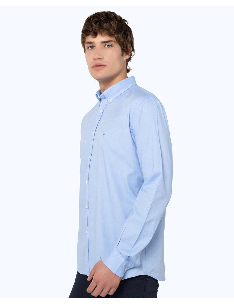 3AAP0571 B166BL ανδρικό πουκάμισο bostonians Μπλε (2)