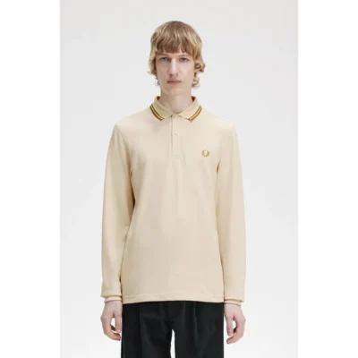 M3636 691 Oatmeal mplouza polo twin tipped fred perry (6)