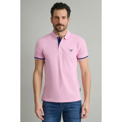 24GE.879YL.2 PINK MIST andriko polo pike young line navy and green