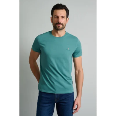 24MO.001P.1 SILVER PINE ανδρικό t shirt Navy and green βαμβακερό regular fit
