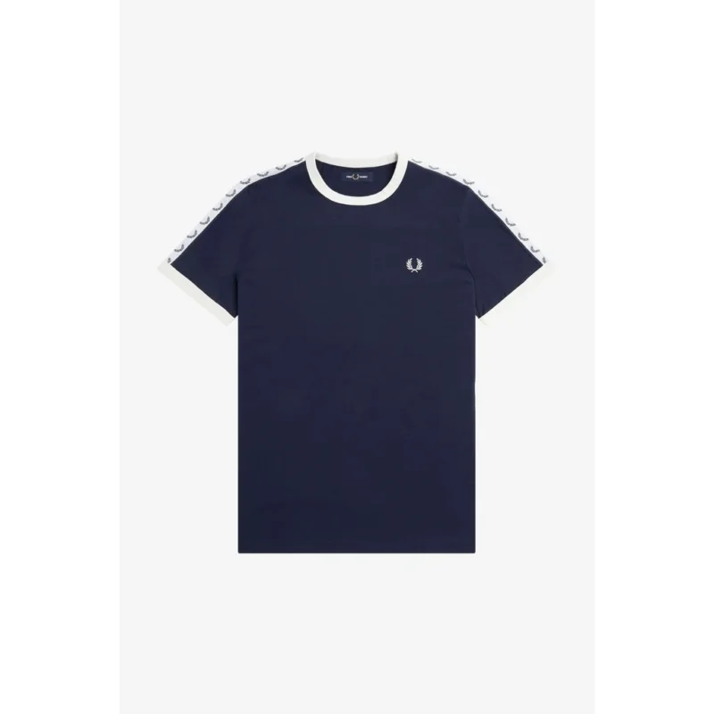 M4620 266 ανδρικό t shirt Fred Perry taped shirt navy (1)