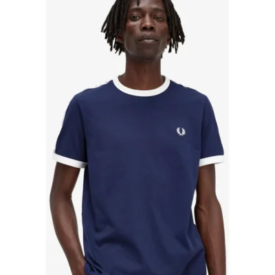 M4620 266 ανδρικό t shirt Fred Perry taped shirt navy (4)