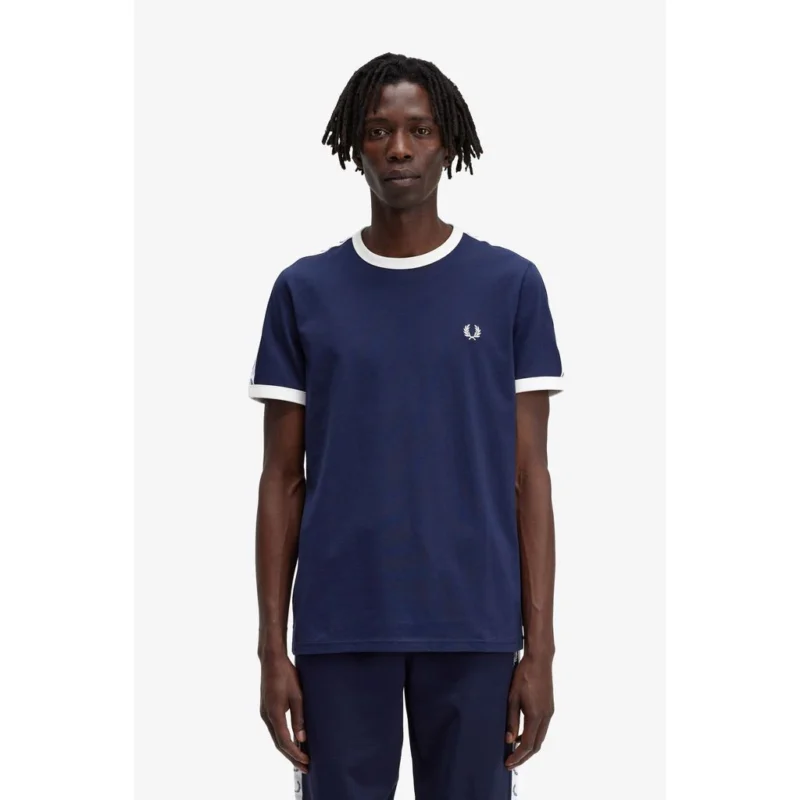 M4620 266 ανδρικό t shirt Fred Perry taped shirt navy (6)