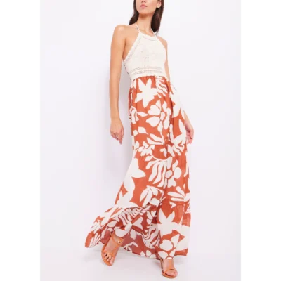 411FD15006 411004 01 γυναικείο φόρεμα gaudi flower print pattern (2)