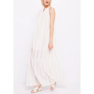 411FD15008 411007 01 γυναικείο καλοκαιρινό φόρεμα gaudi λευκό (1)